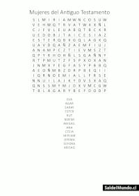 Sopa de Letras de Mujeres del Antiguo Testamento