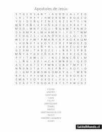Sopa de Letras de los Apóstoles de Jesús