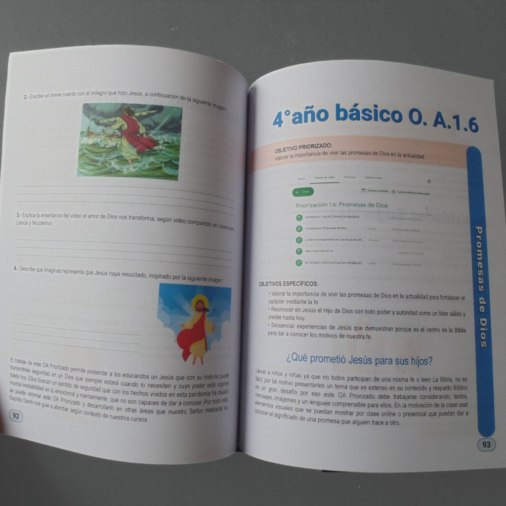 interior libro de planificaciones de religión evangélica de 1 a 8 básico