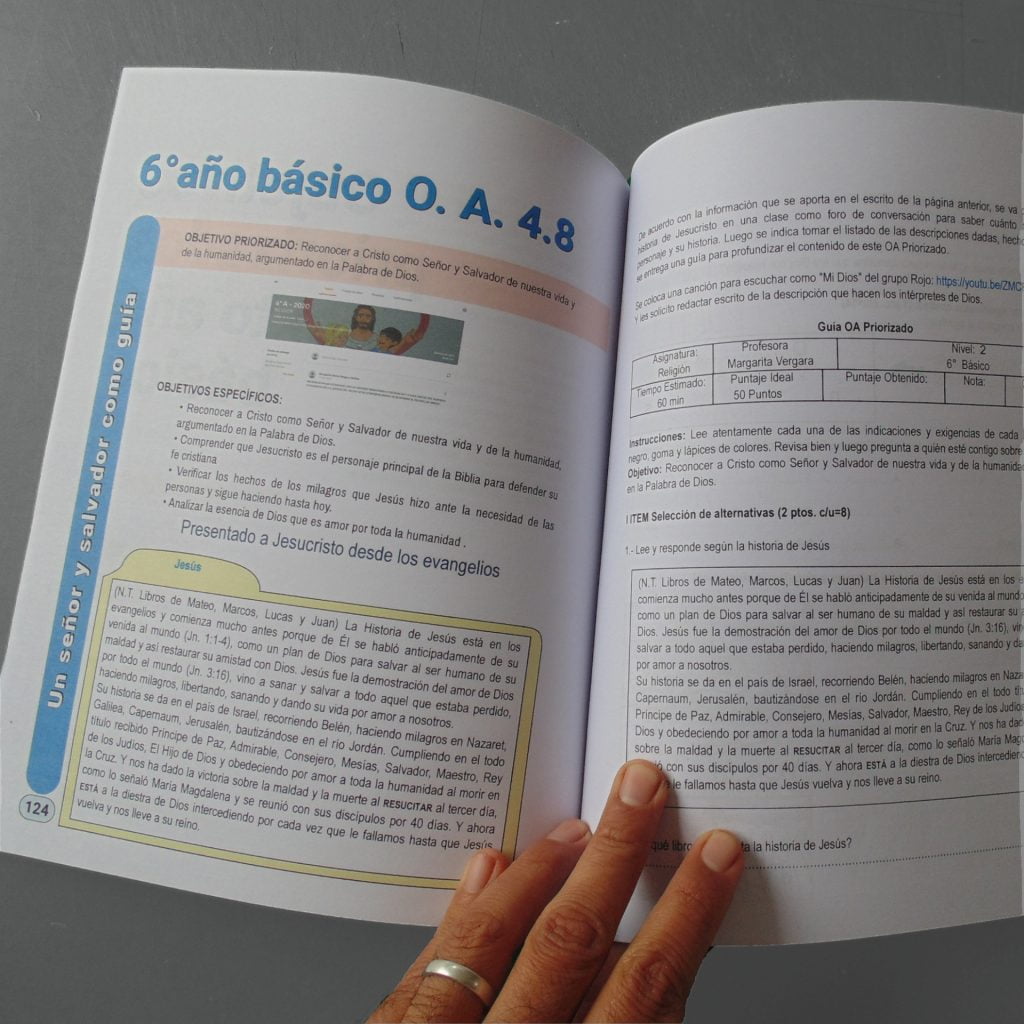 interior libro de planificaciones de religión evangélica de 1 a 8 básico