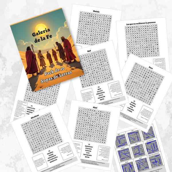 Pack 10 Sopa de letras Galería de la Fe