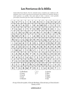 Patriarcas de la biblia Sopa individual gratis-page001 Sopa de letras bíblica de Los Patriarcas para descargar en PDF