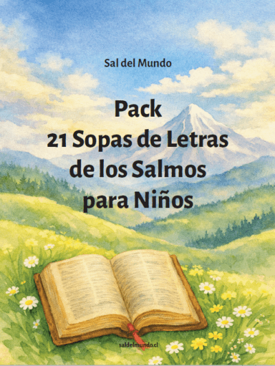 Portada del Pack 21 Sopas de Letras de los Salmos para niños